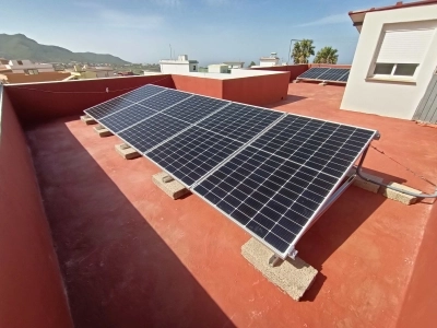 photovoltaic panels on the roof